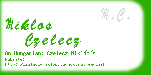 miklos czelecz business card